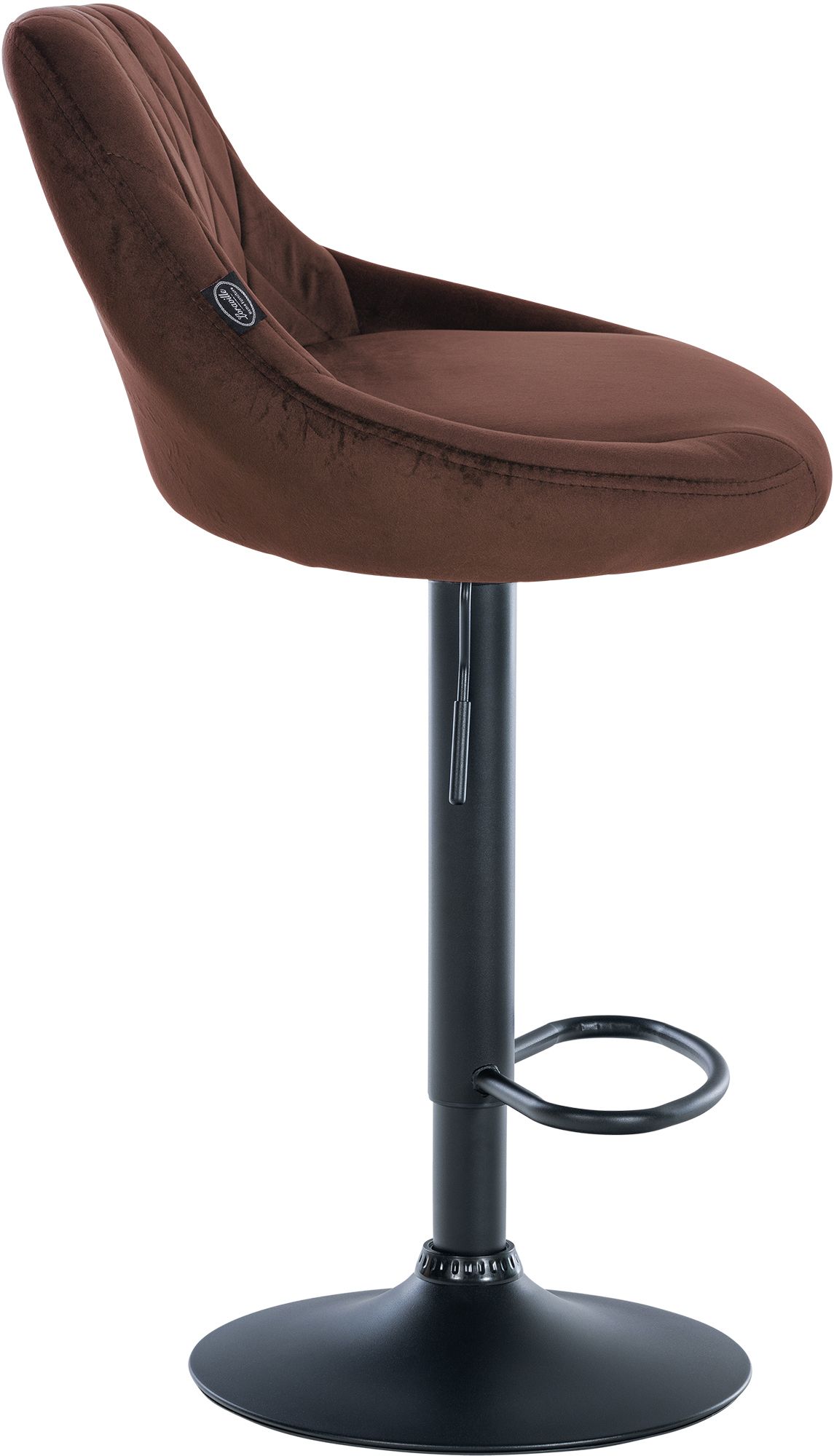 Lot de 2 tabourets de bar Lazio velours