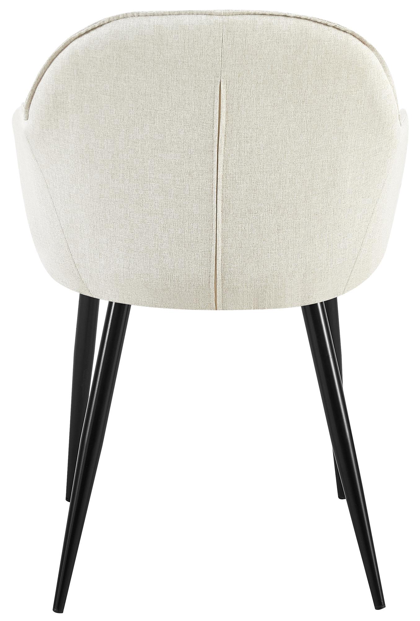 Chaise de salle à manger Boise en Tissu avec Piètement en Métal noir