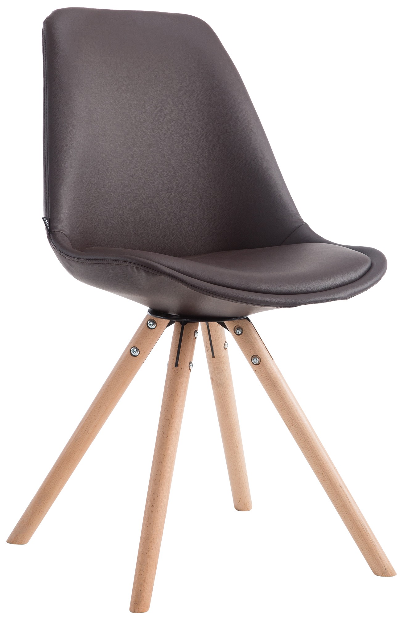 Chaise visiteur LAVAL similicuir pieds ronds