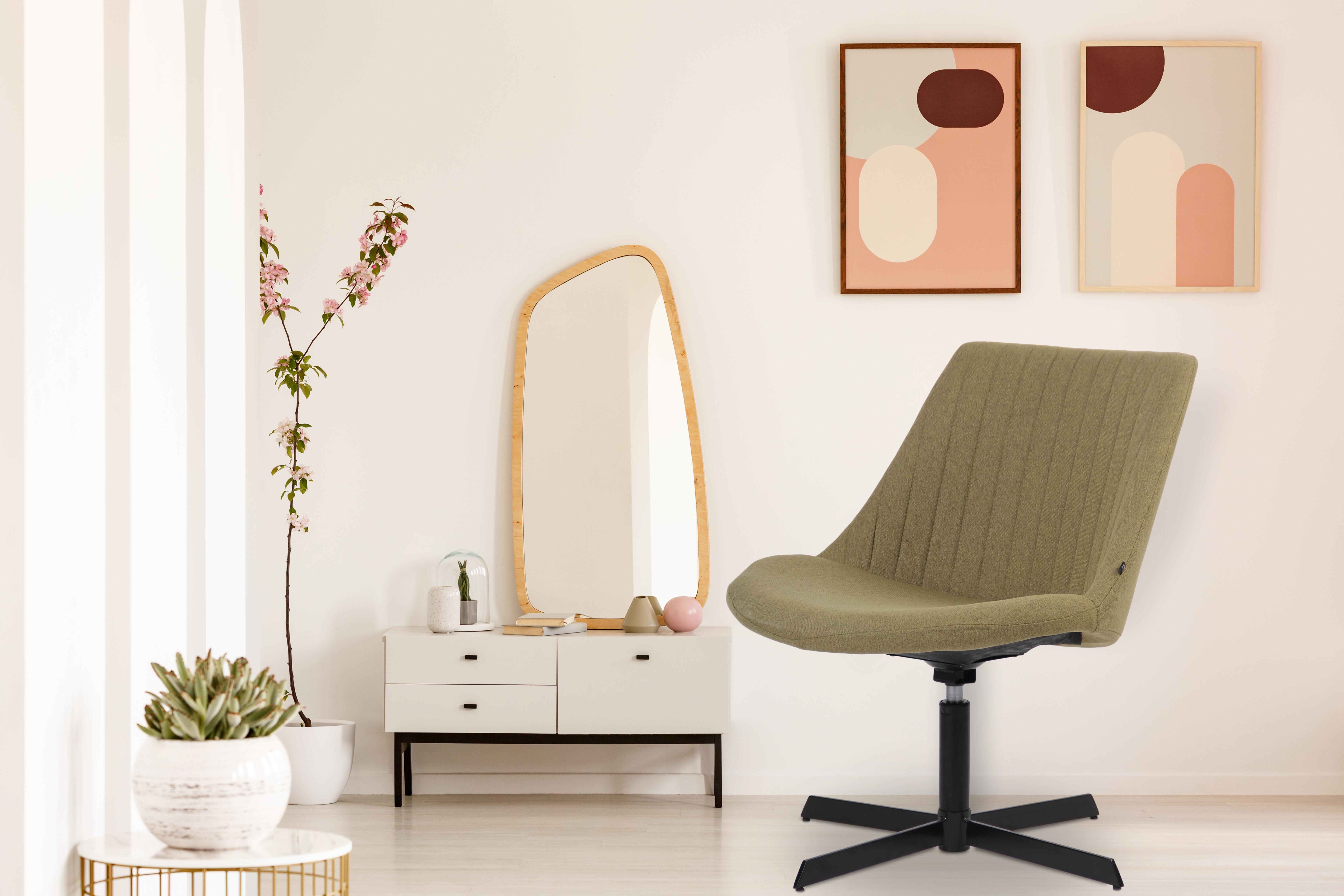 Chaise lounge Granby en Tissu avec Pied en métal