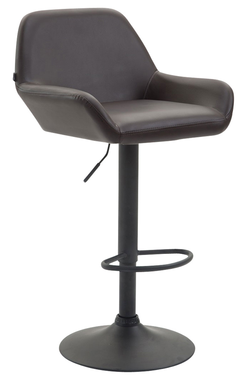 Tabouret de bar Braga similicuir avec pied en métal