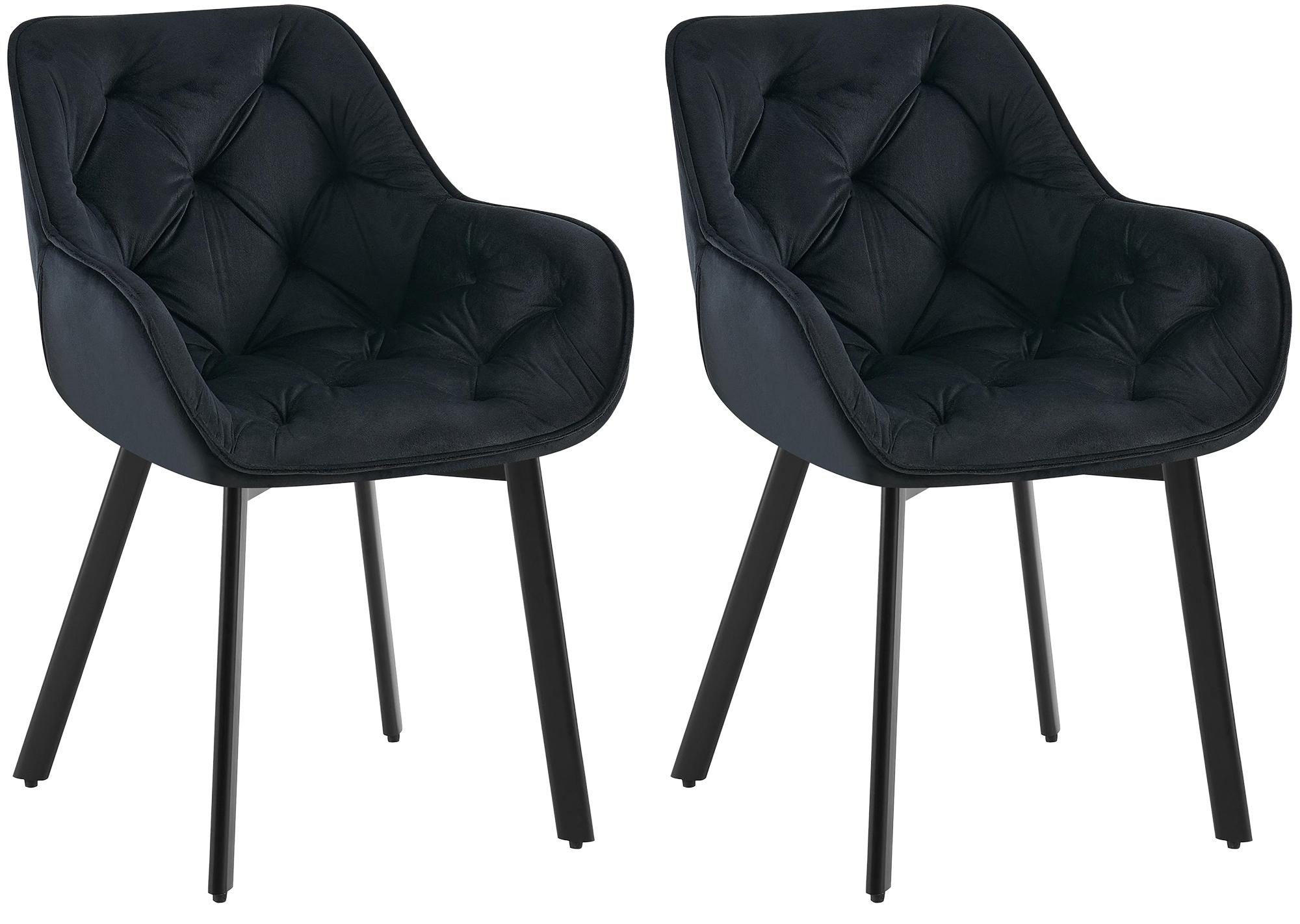 Lot de 2 Chaises de Salle à Manger Pivotantes Antigo en Velours