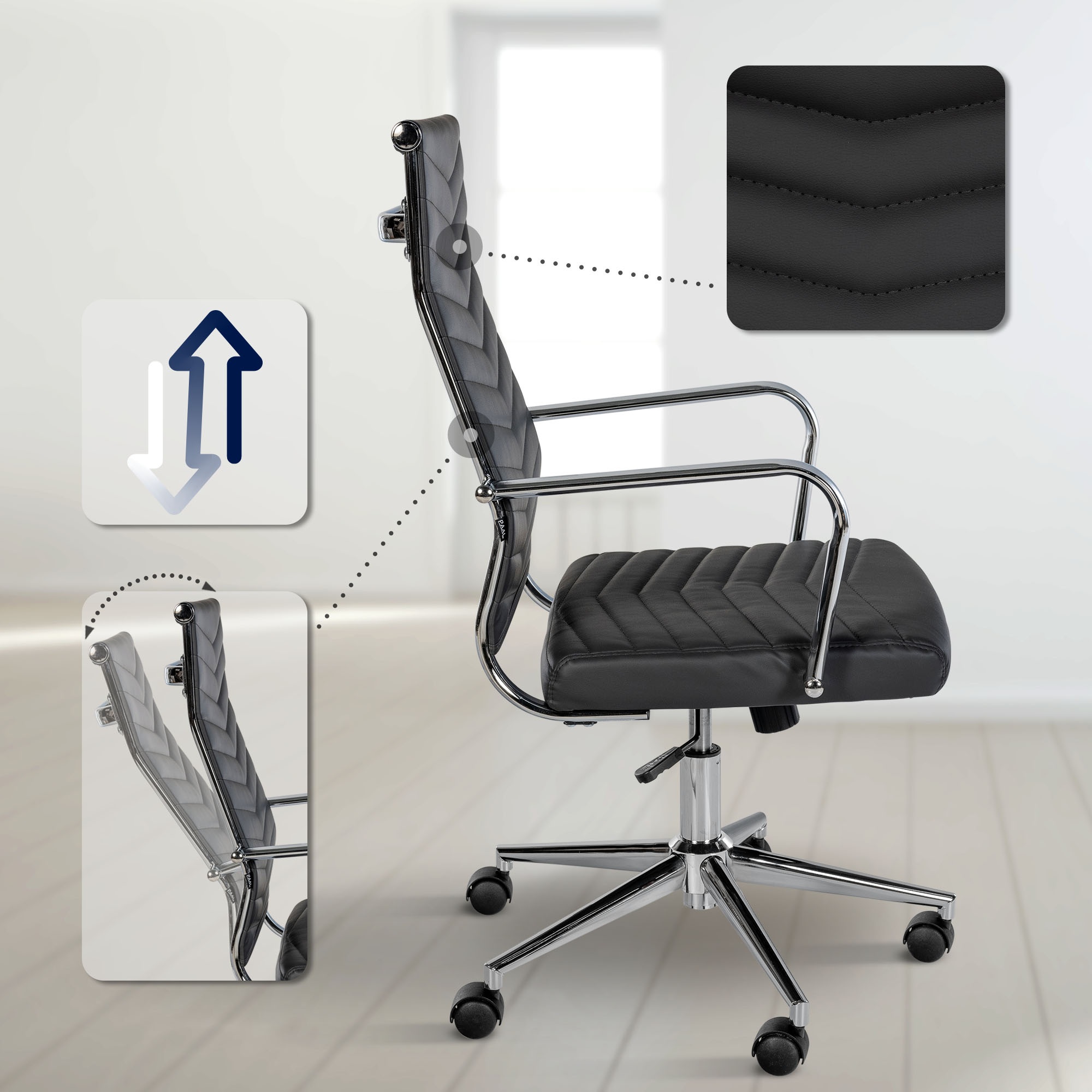 Chaise de bureau Canby similicuir