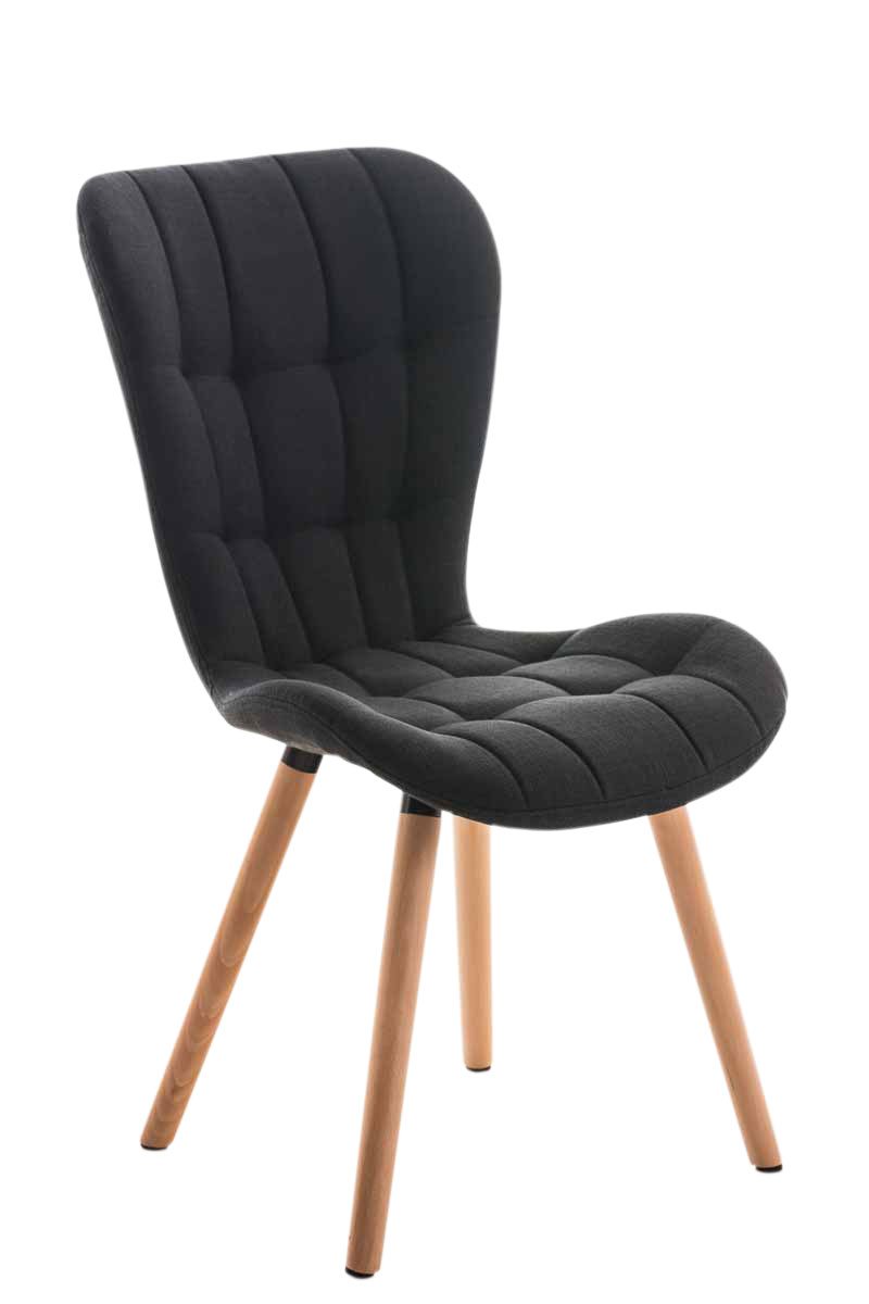 Chaise de salle à manger Elda en tissu rembourré
