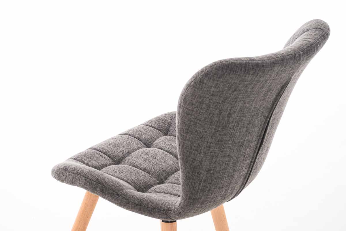 Chaise de salle à manger Elda en tissu rembourré