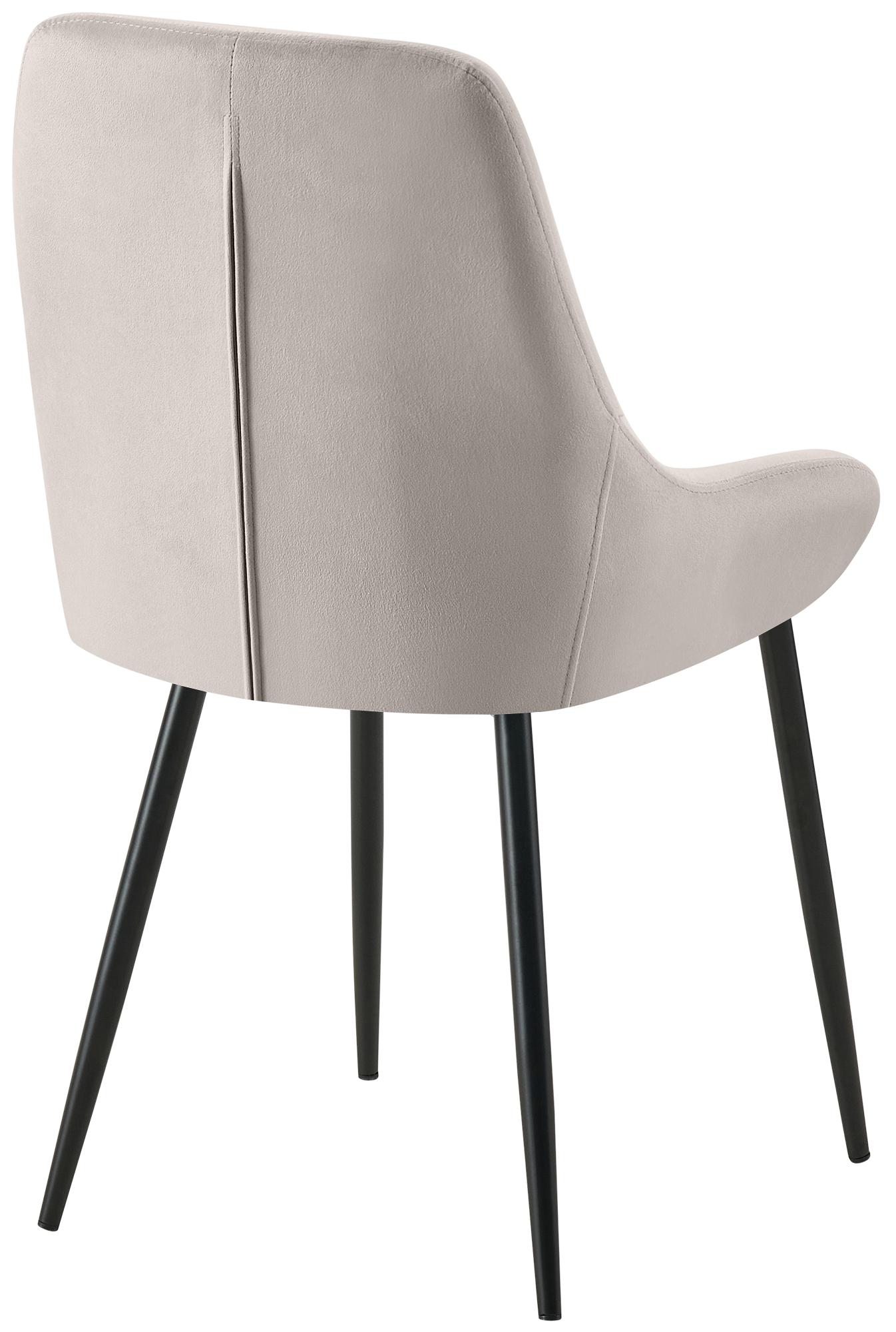 Chaise de salle à manger Elmira velours