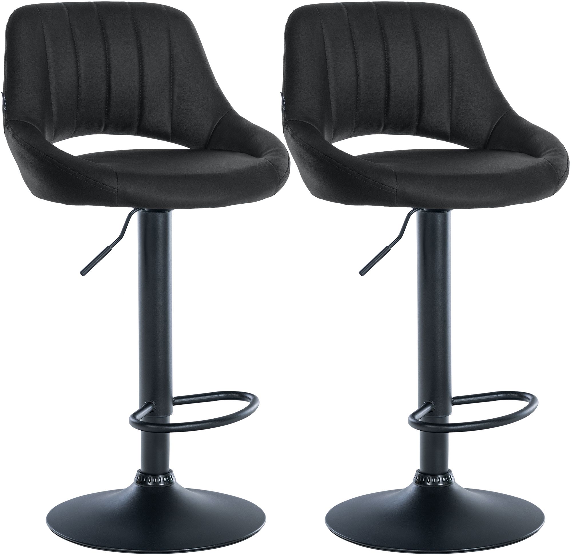 Lot de 2 tabourets de bar Milet en similicuir