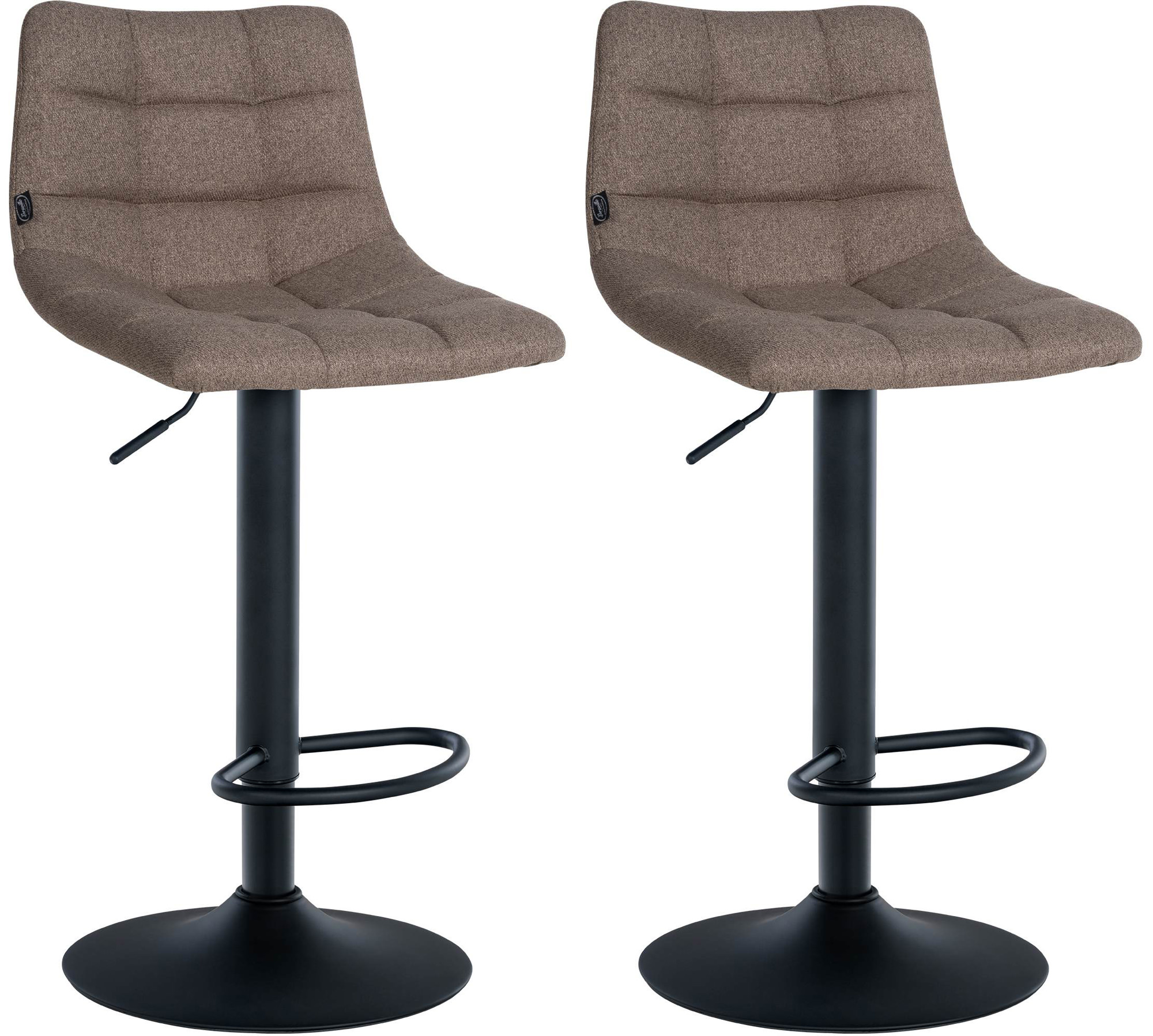 Lot de 2 tabourets de bar Jerry tissu