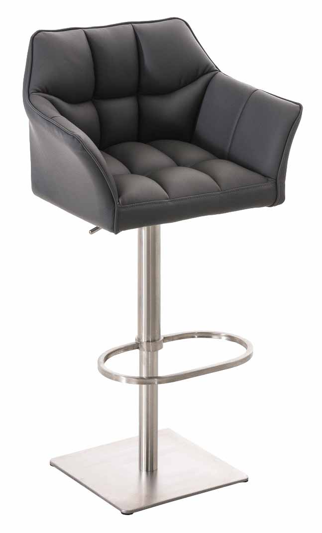 Lot de 2 tabourets de bar Damaso en similicuir