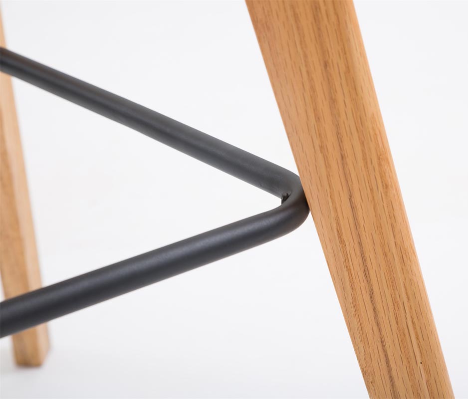 Lot de 2 tabourets de bar Metz avec assise en plastique