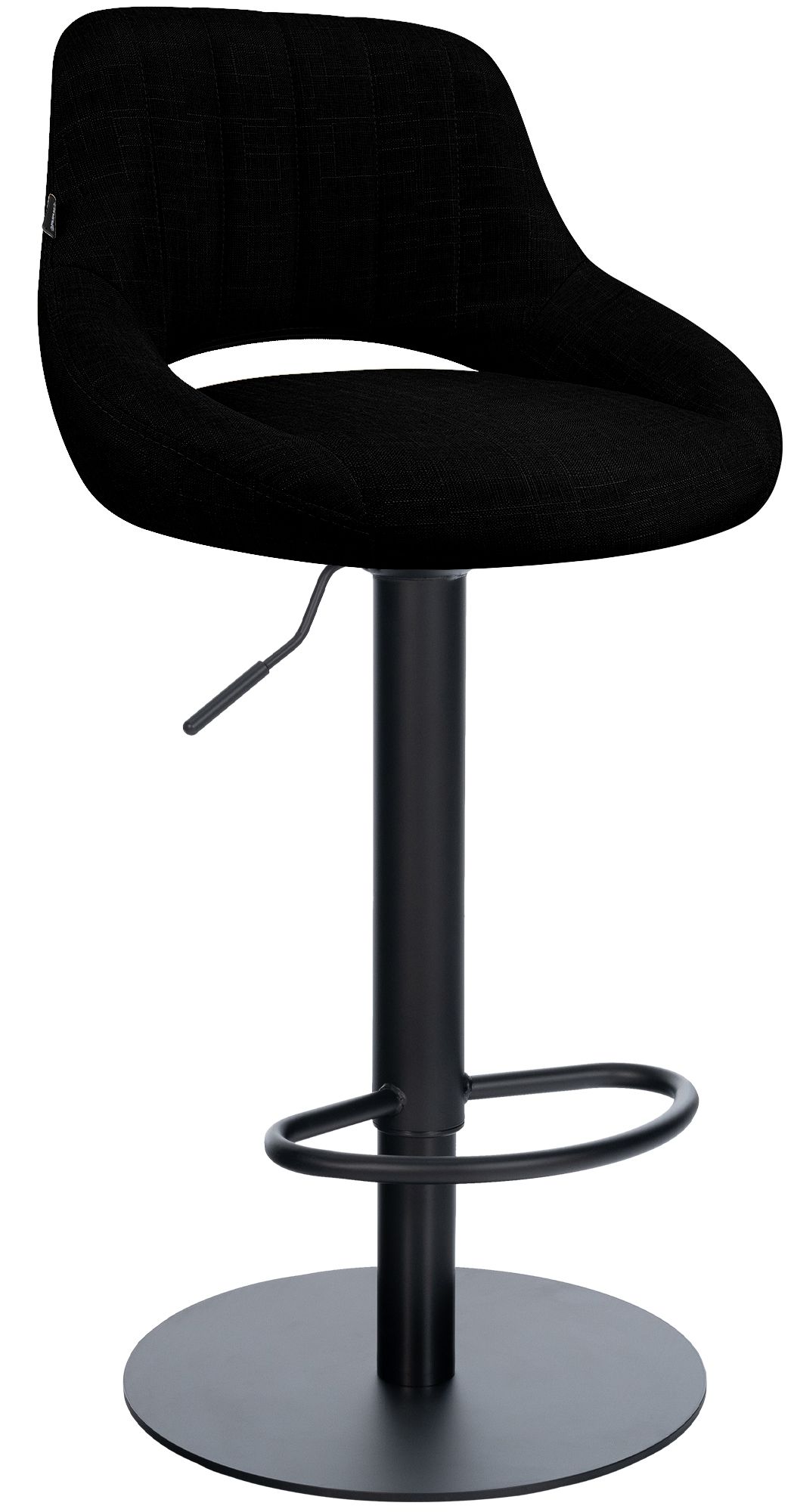 Tabouret de bar Milet noir avec pied extra lourd
