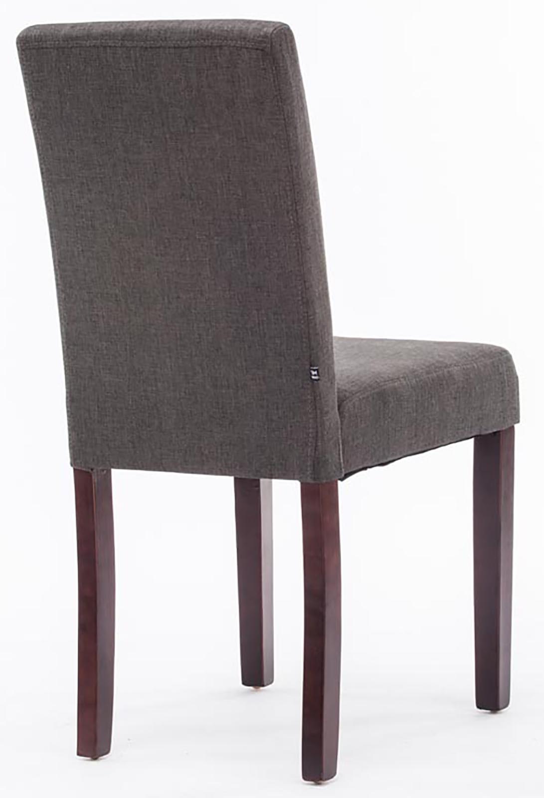 Lot de 2 Chaises de salle à manger Ina Tissu avec pieds en Bois