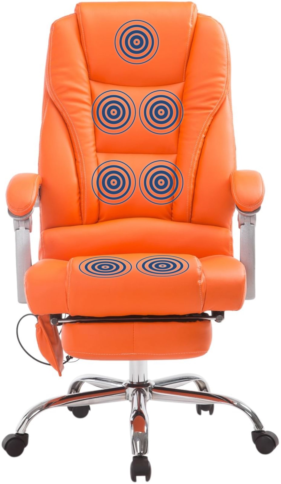 Fauteuil de bureau Pacific en similicuir avec une fonction massage
