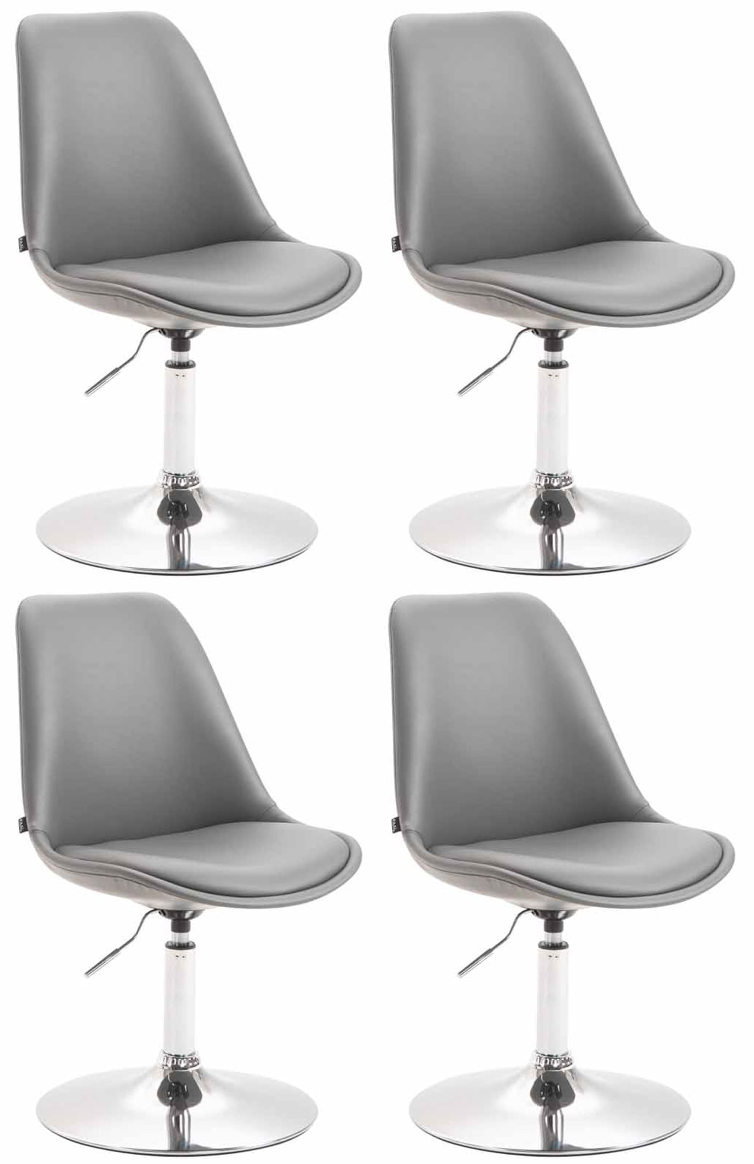 Lot de 4 Chaises de salle à manger Maverick similicuir avec pied trompette