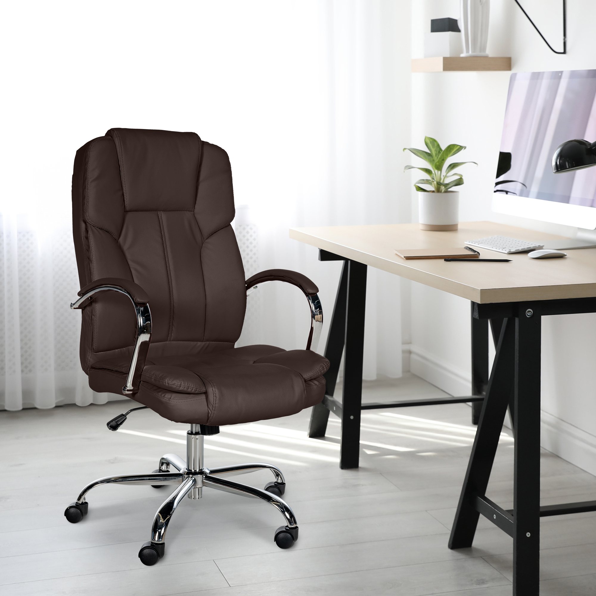 Fauteuil de bureau XXL Xanthos en Similicuir avec une  capacité de charge de 210 kg