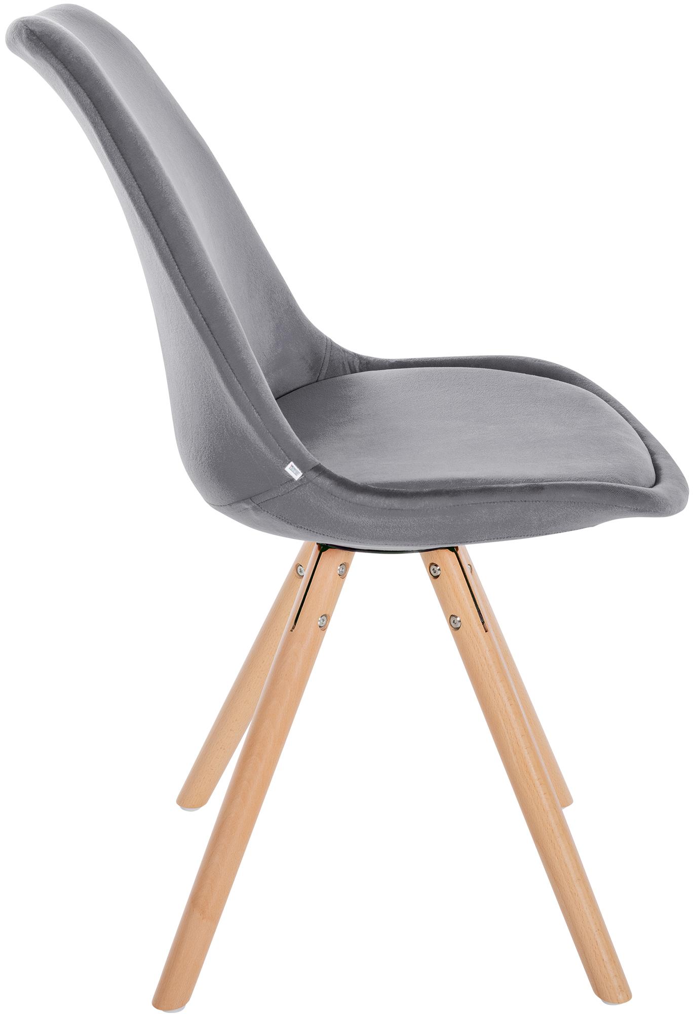 Chaise de salle à manger Sofia en velours avec Pieds en bois