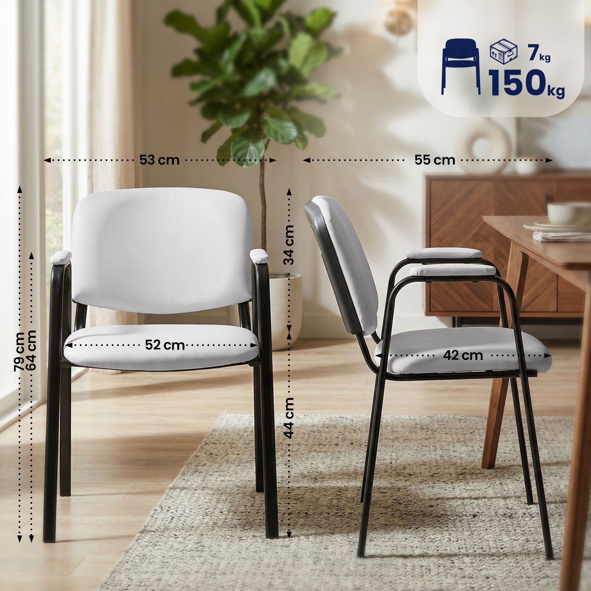 Chaise Empilable Ken Pro en Similicuir