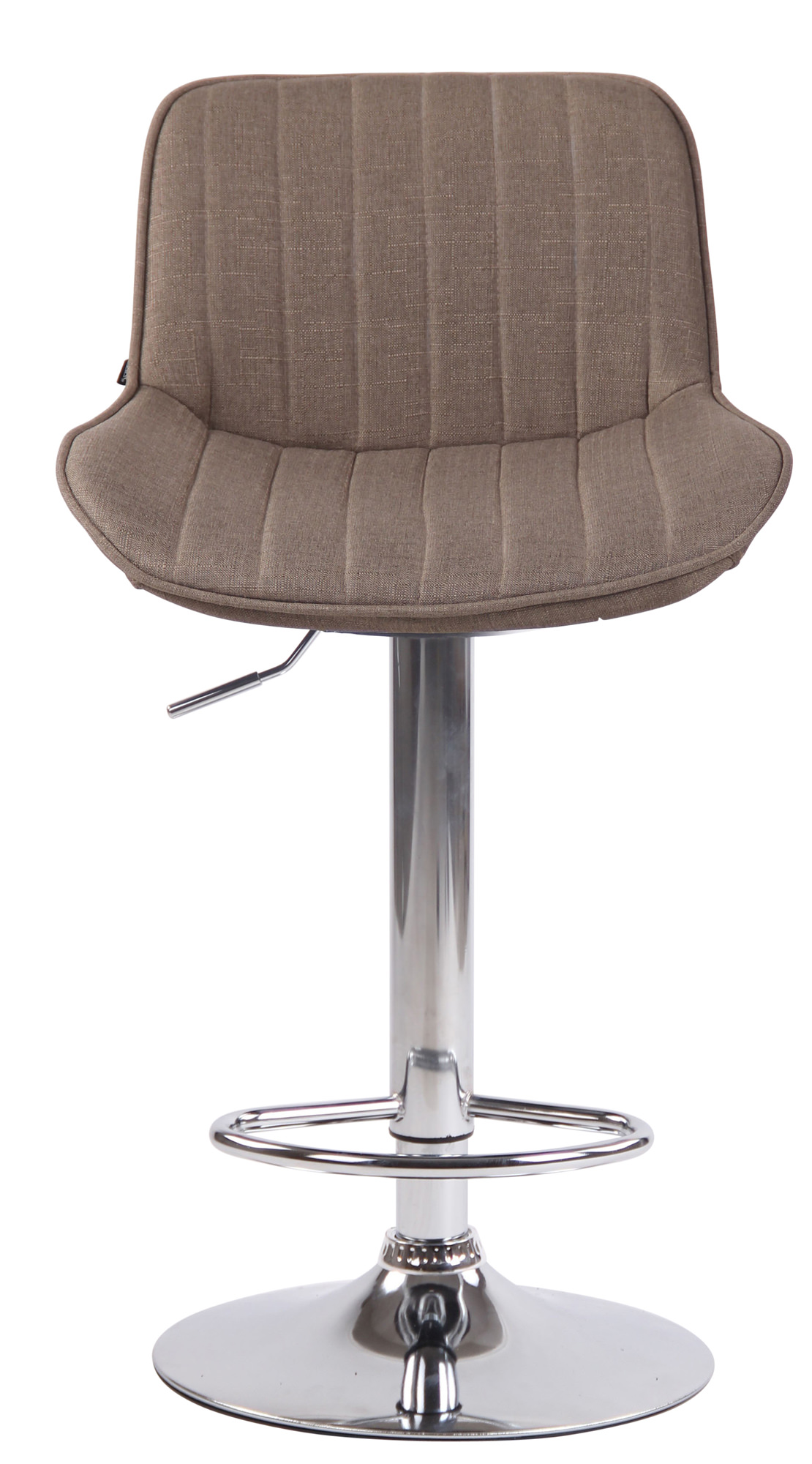 Tabouret de bar Lentini en Tissu avec Piètement trompette en Métal