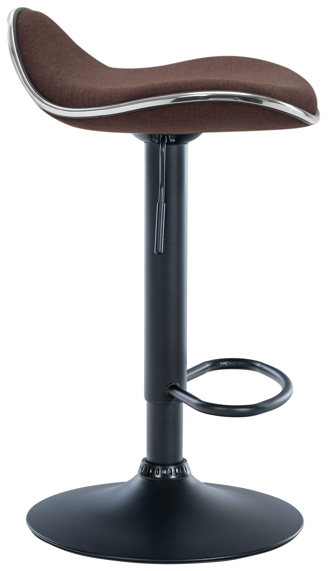 Tabouret de bar Shanghai tissu avec pied en métal