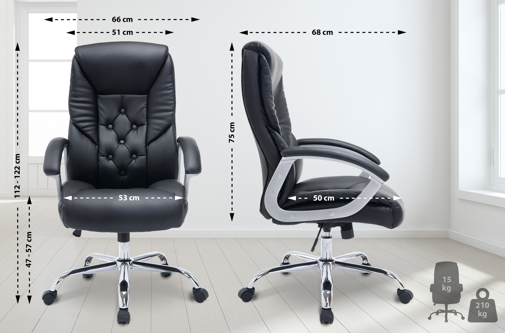 Chaise de bureau XXL Rodeo