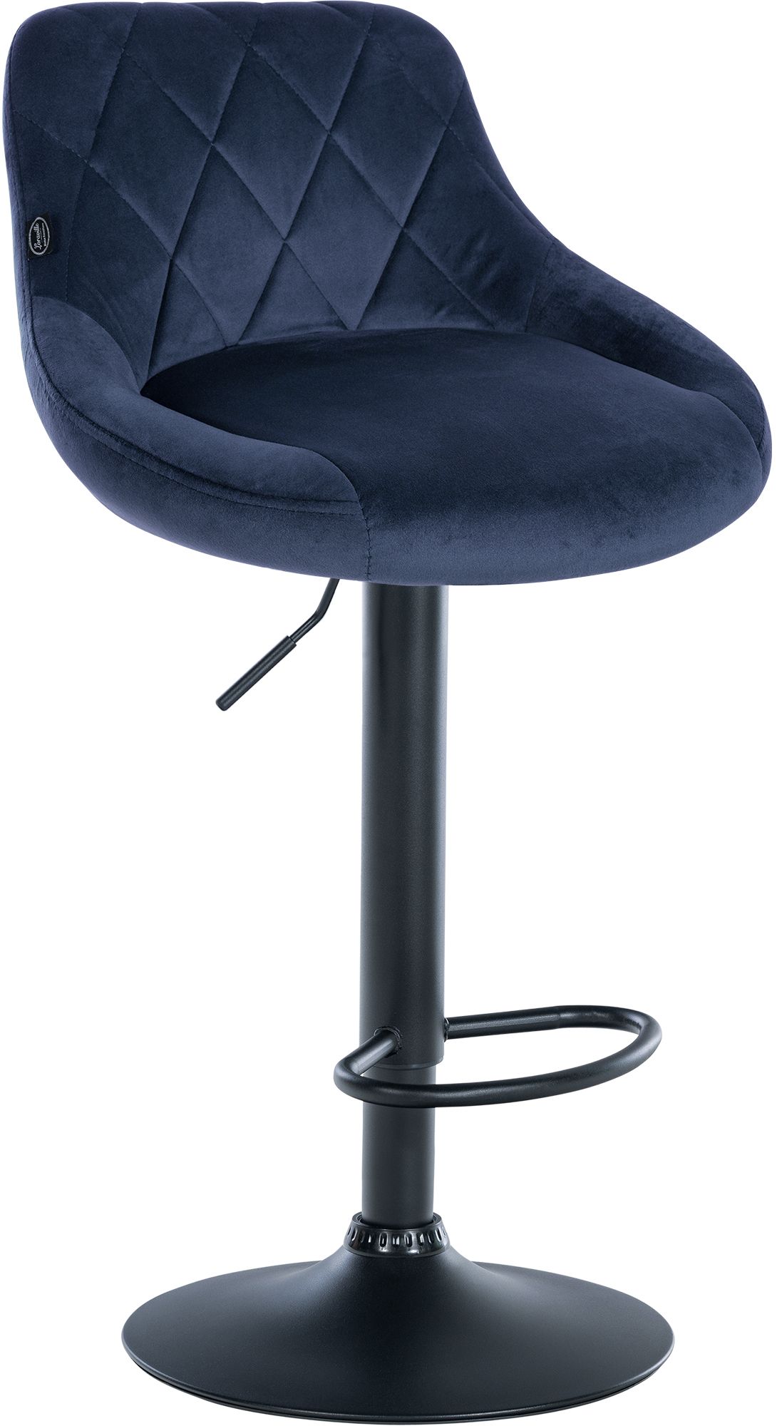 Lot de 2 tabourets de bar Lazio velours