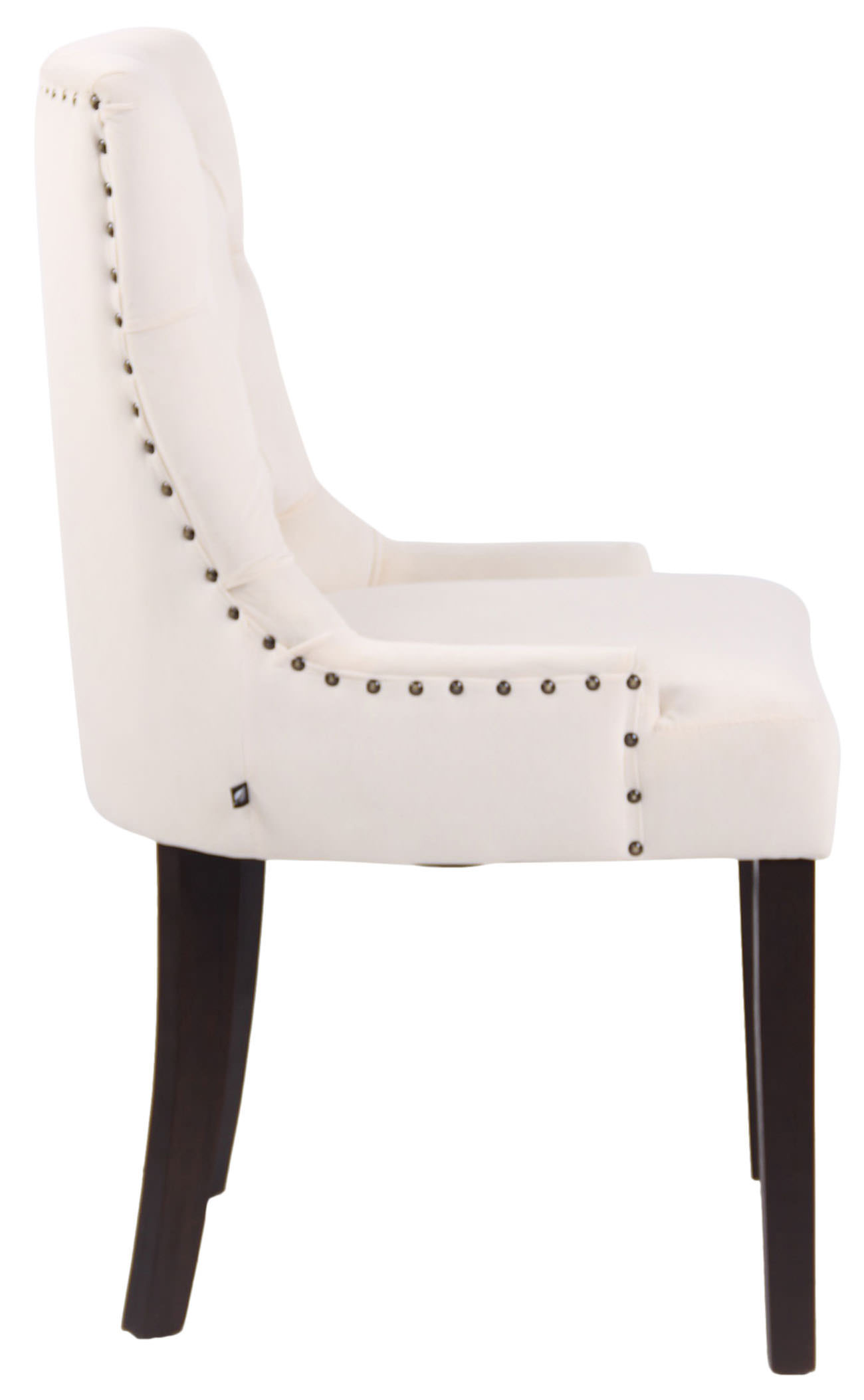 Lot de 4 Chaises de salle à manger Aberdeen en Velours Piètement en bois d'hévéa