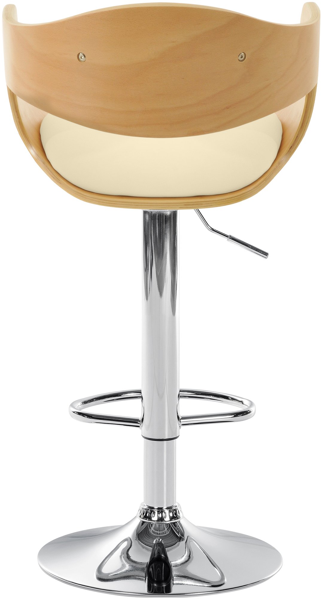 Tabouret de bar Kingston avec Coque en bois Assise en similicuir