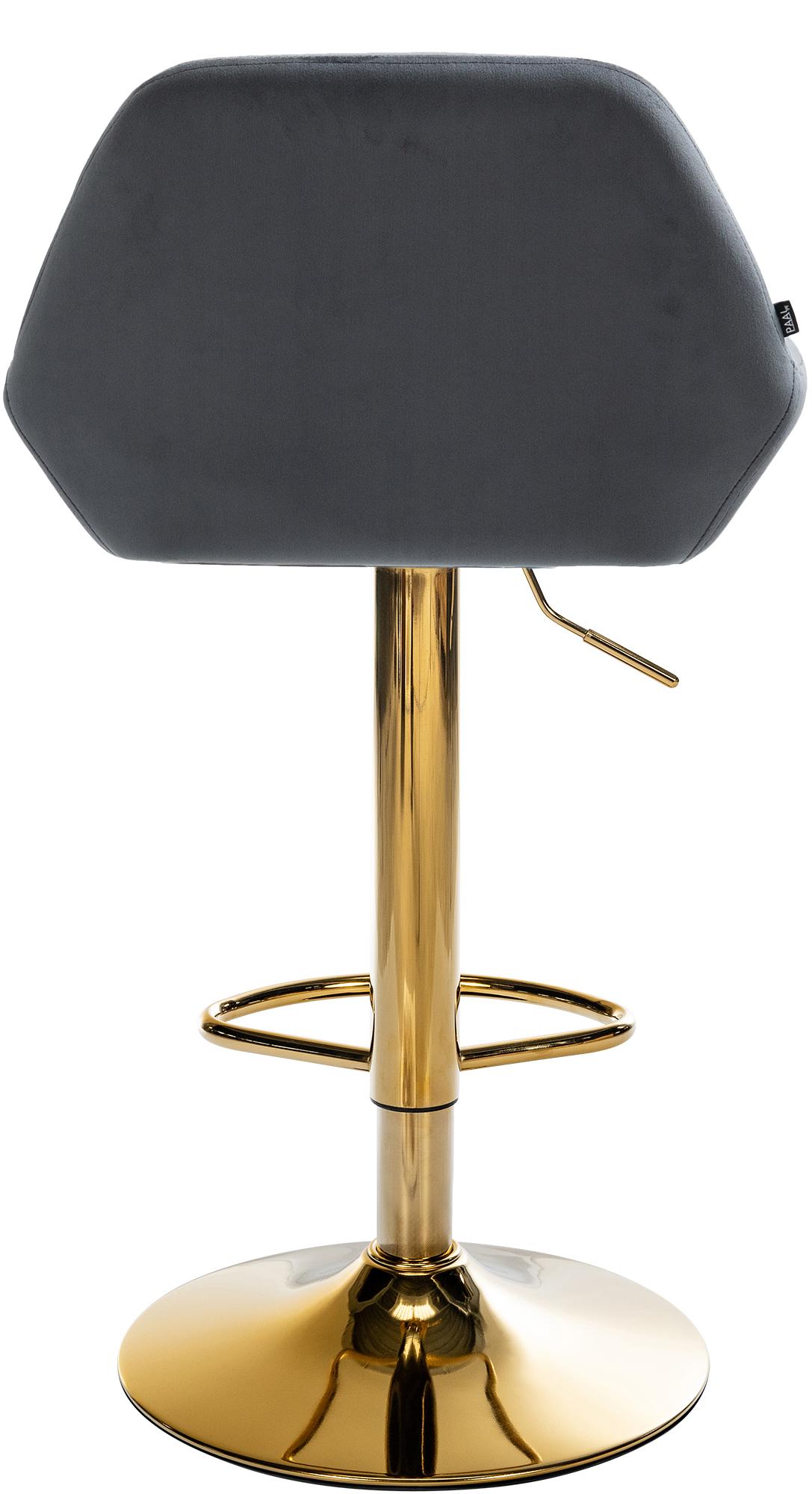 Lot de 2 tabourets de bar Braga or velours