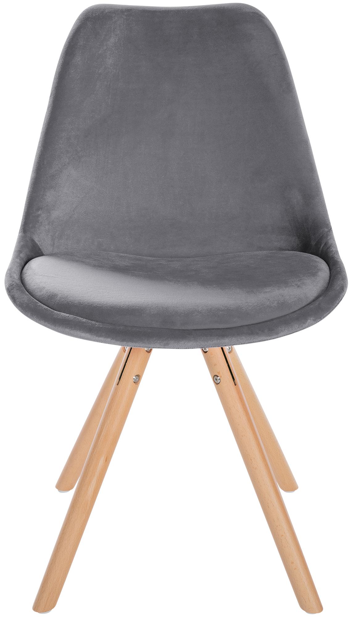 Chaise de salle à manger Sofia en velours avec Pieds en bois