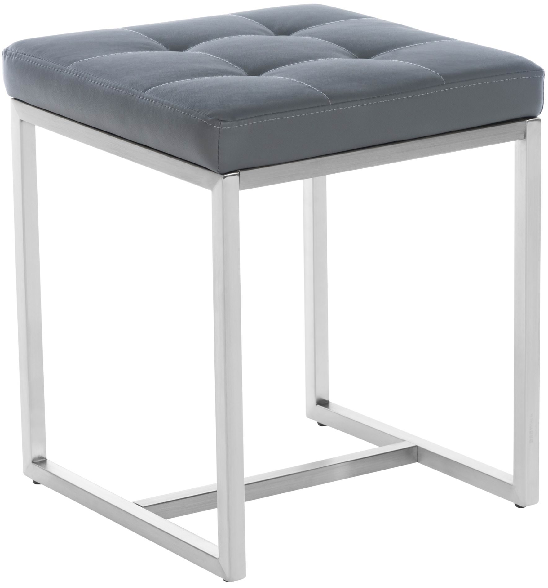 Lot de 2 tabourets bas Barci en similicuir