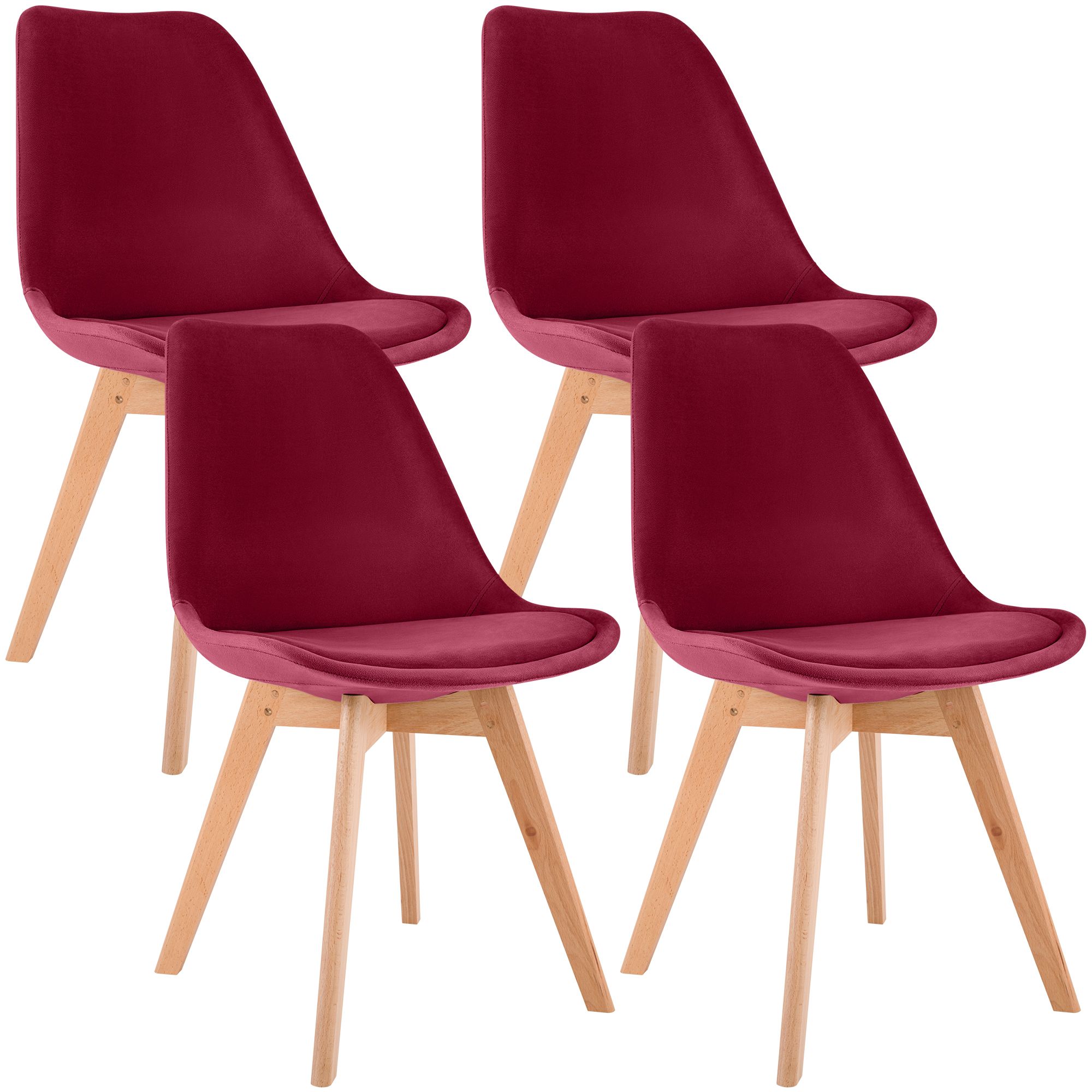 Lot de 4 chaises de salle a manger Linares