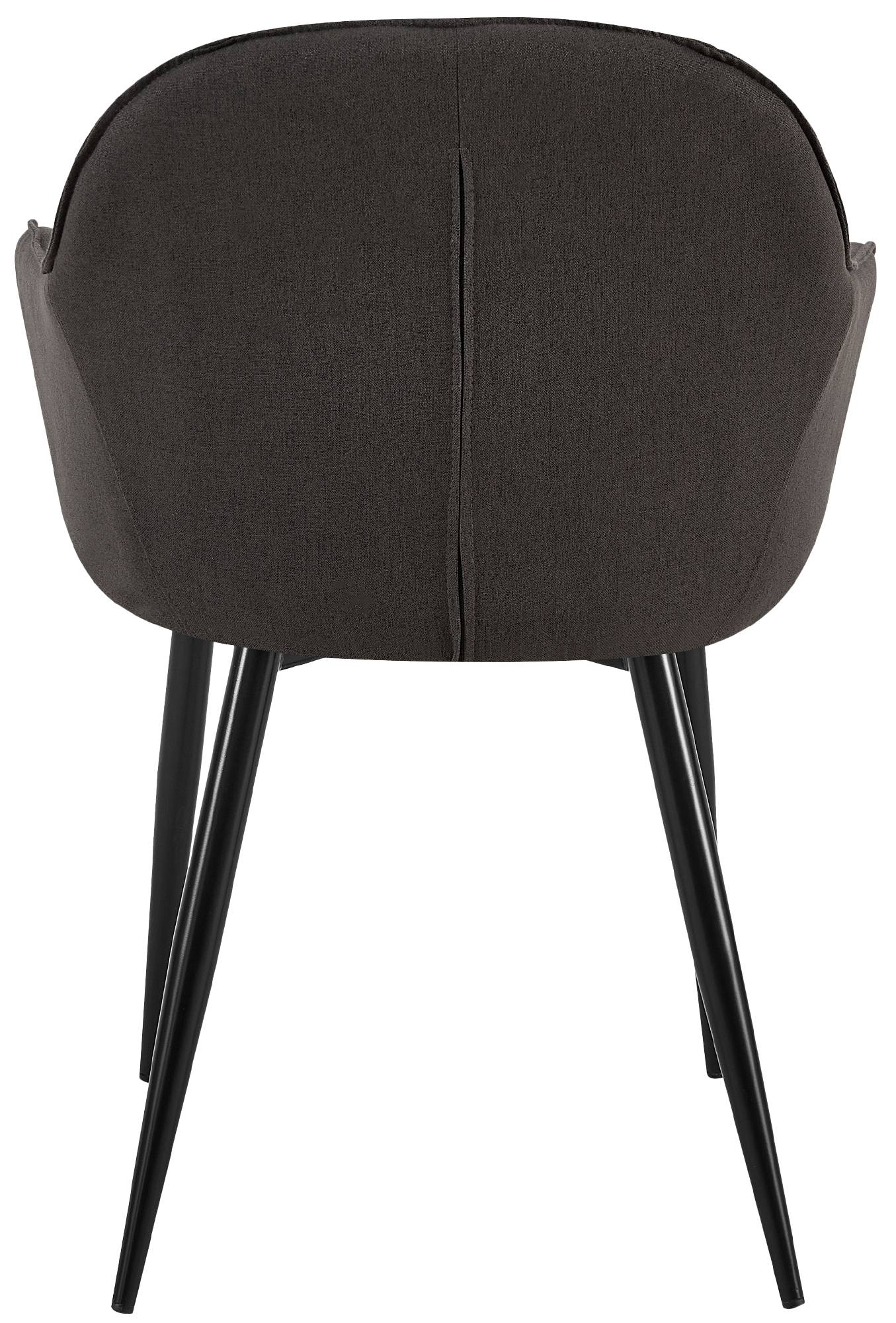Chaise de salle à manger Boise en Tissu avec Piètement en Métal noir