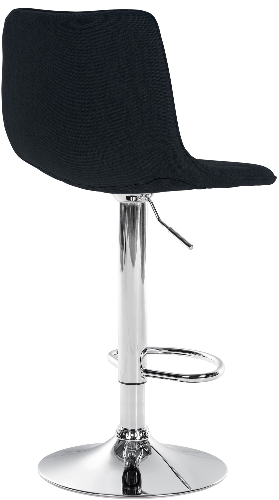 Tabouret de bar Lex en Tissu Pied trompette en Métal
