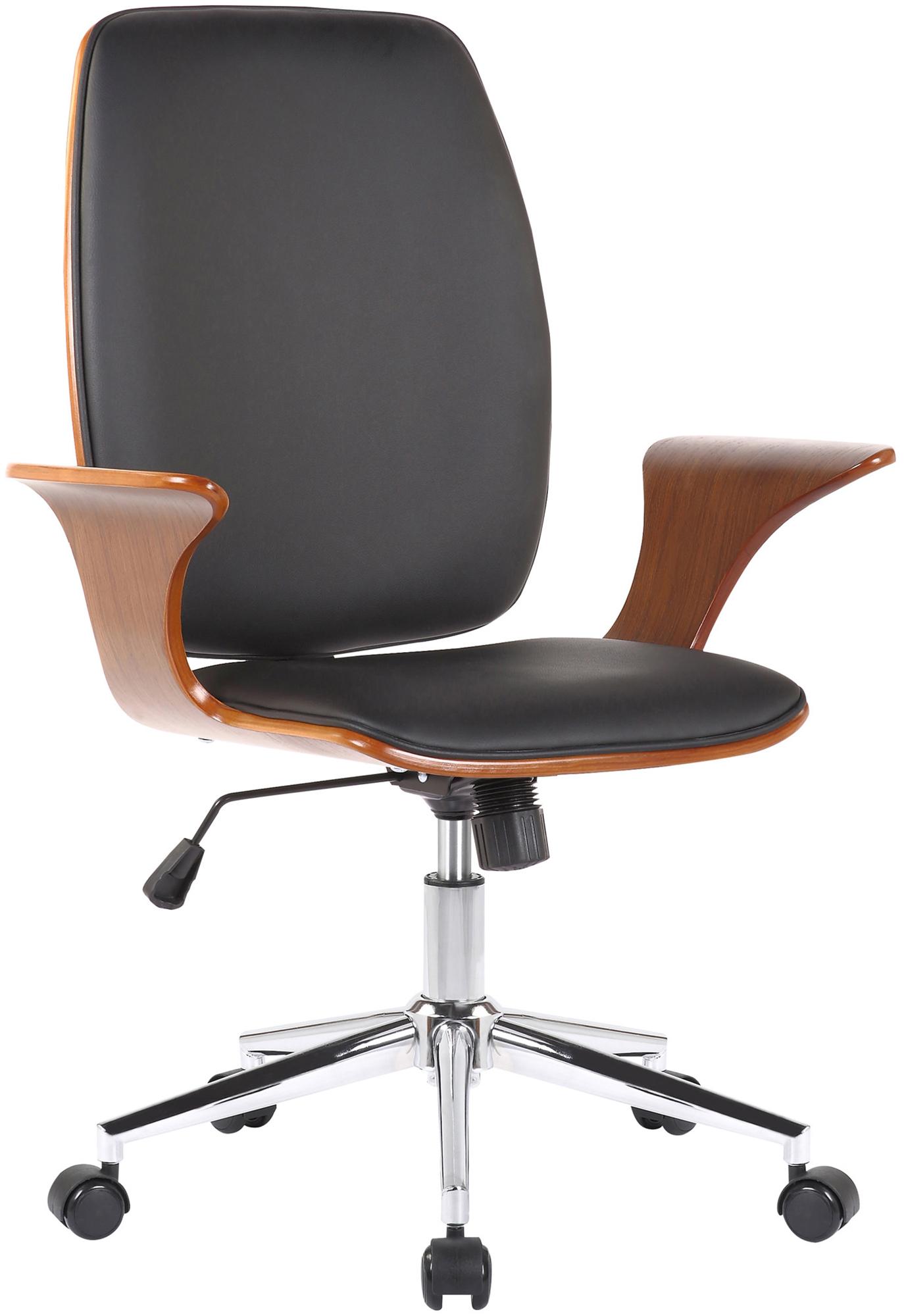 Fauteuil de bureau Burbank avec coque d'assise en bois