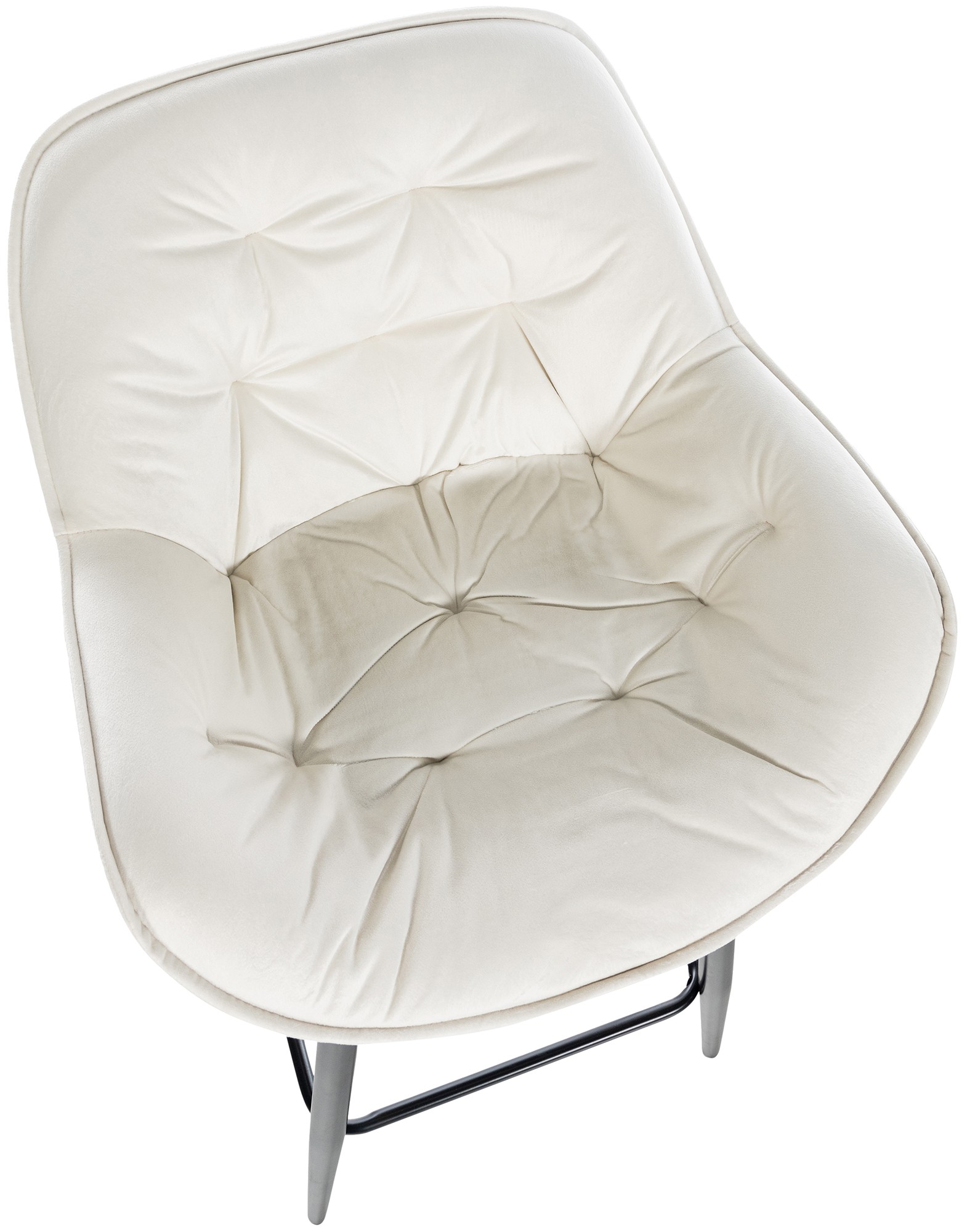 Tabouret de bar Gibson velours hauteur d'assise 76 cm