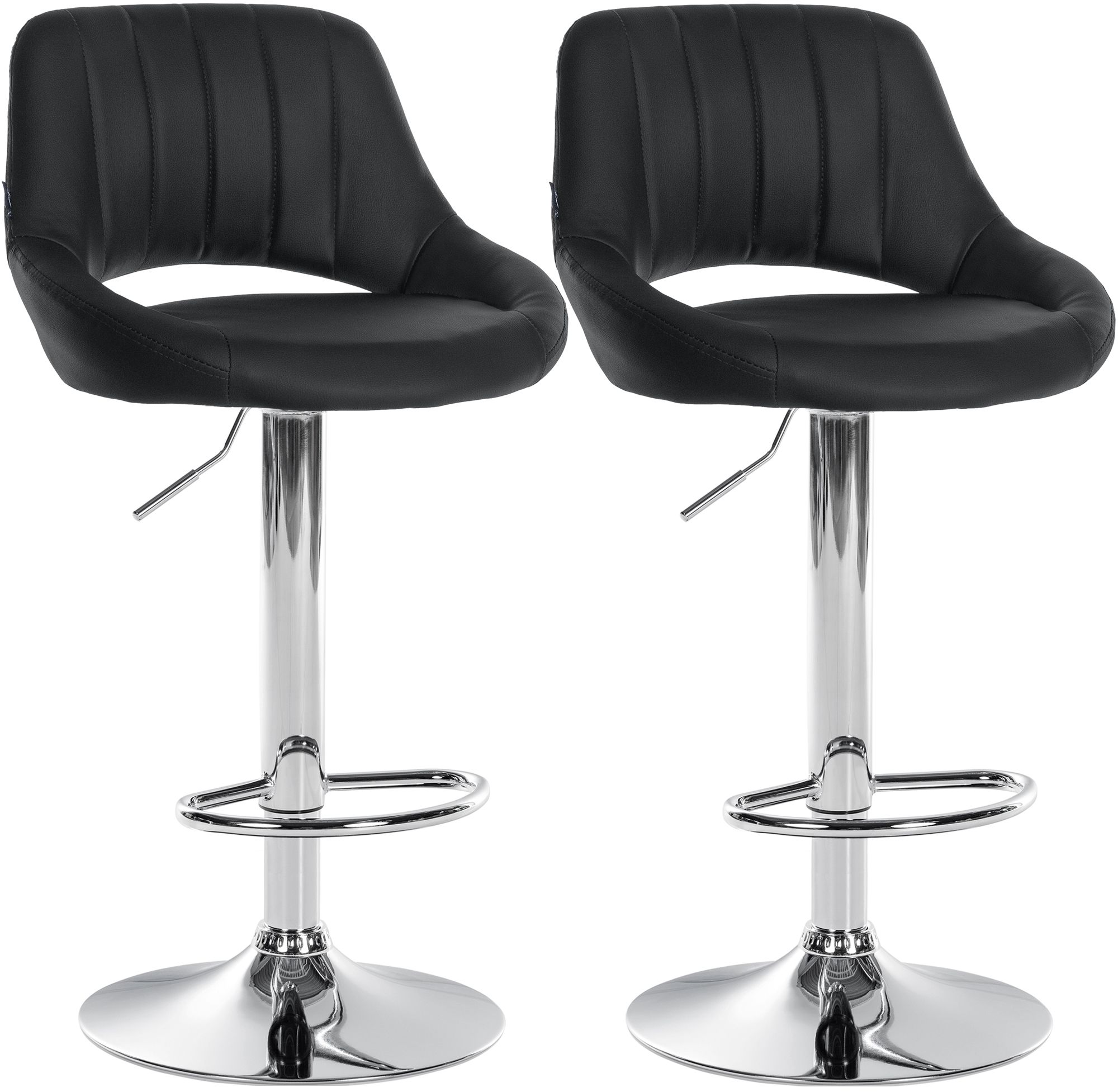 Lot de 2 tabourets de bar Milet en similicuir