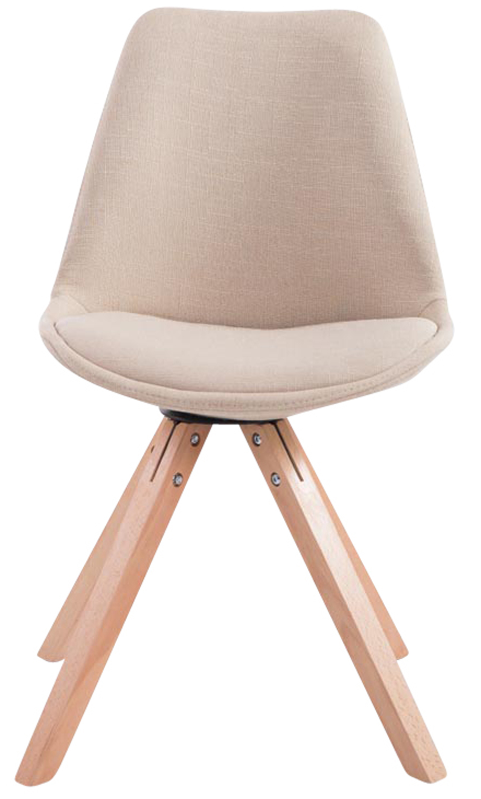 Lot de 4 Chaises de salle à manger Toulouse Tissu Pieds carrés bois
