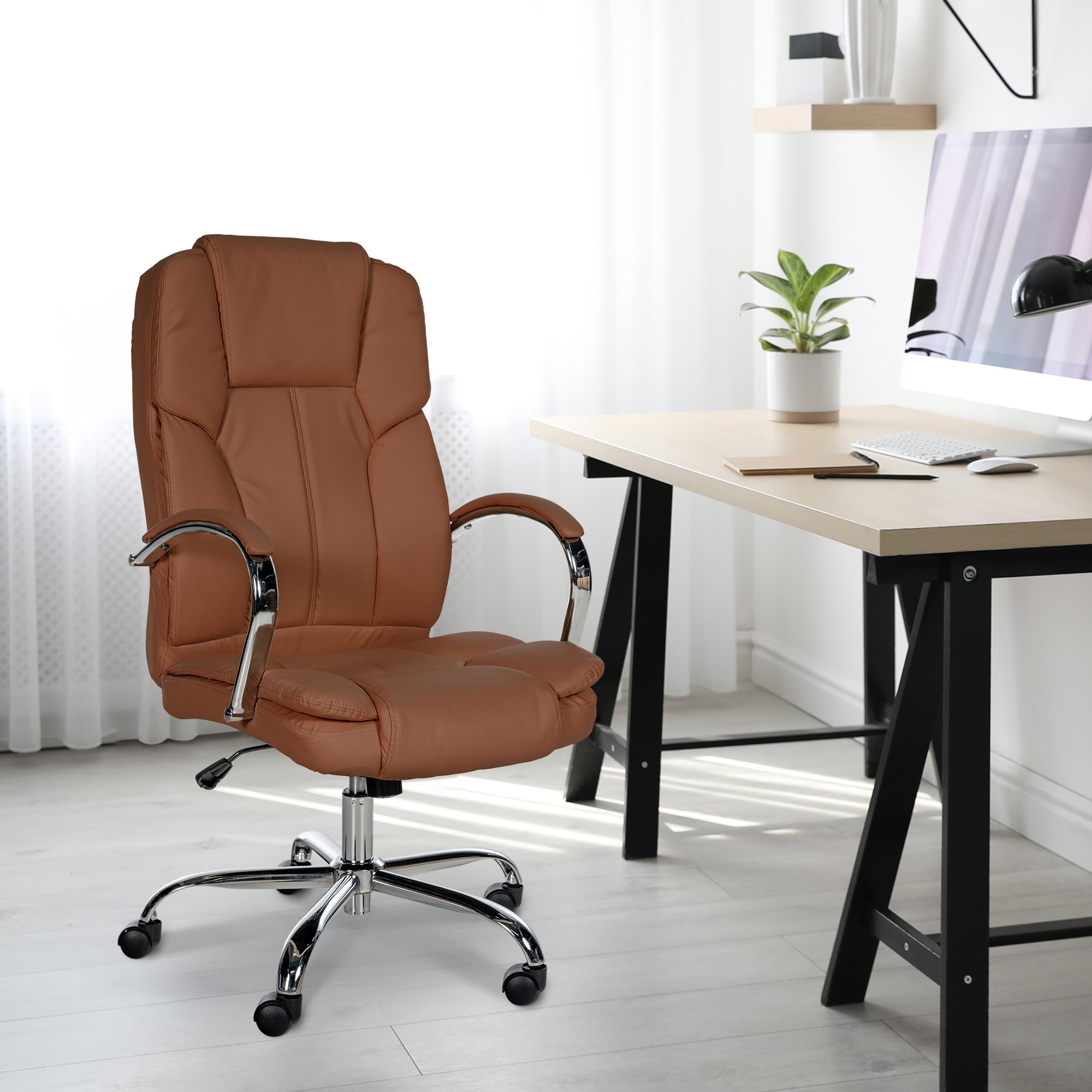 Fauteuil de bureau XXL Xanthos en Similicuir avec une  capacité de charge de 210 kg