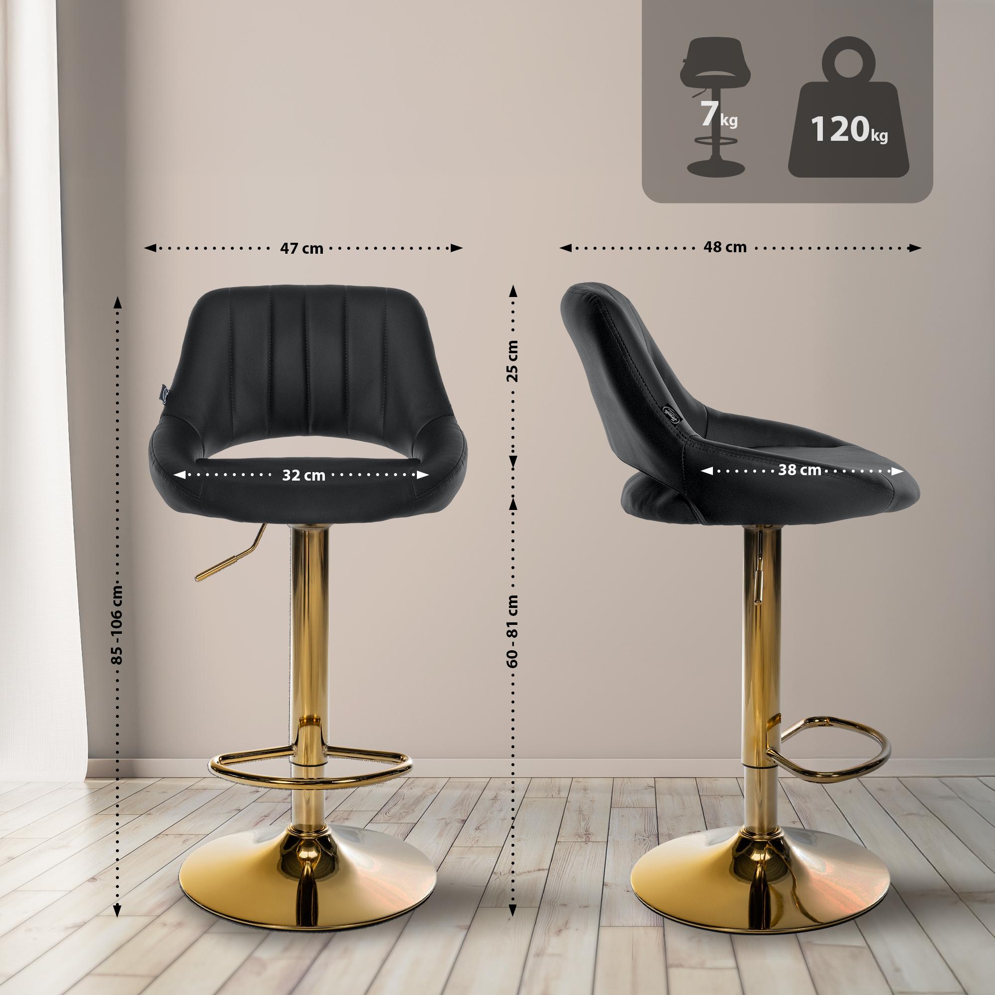Tabouret de bar Milet en similicuir