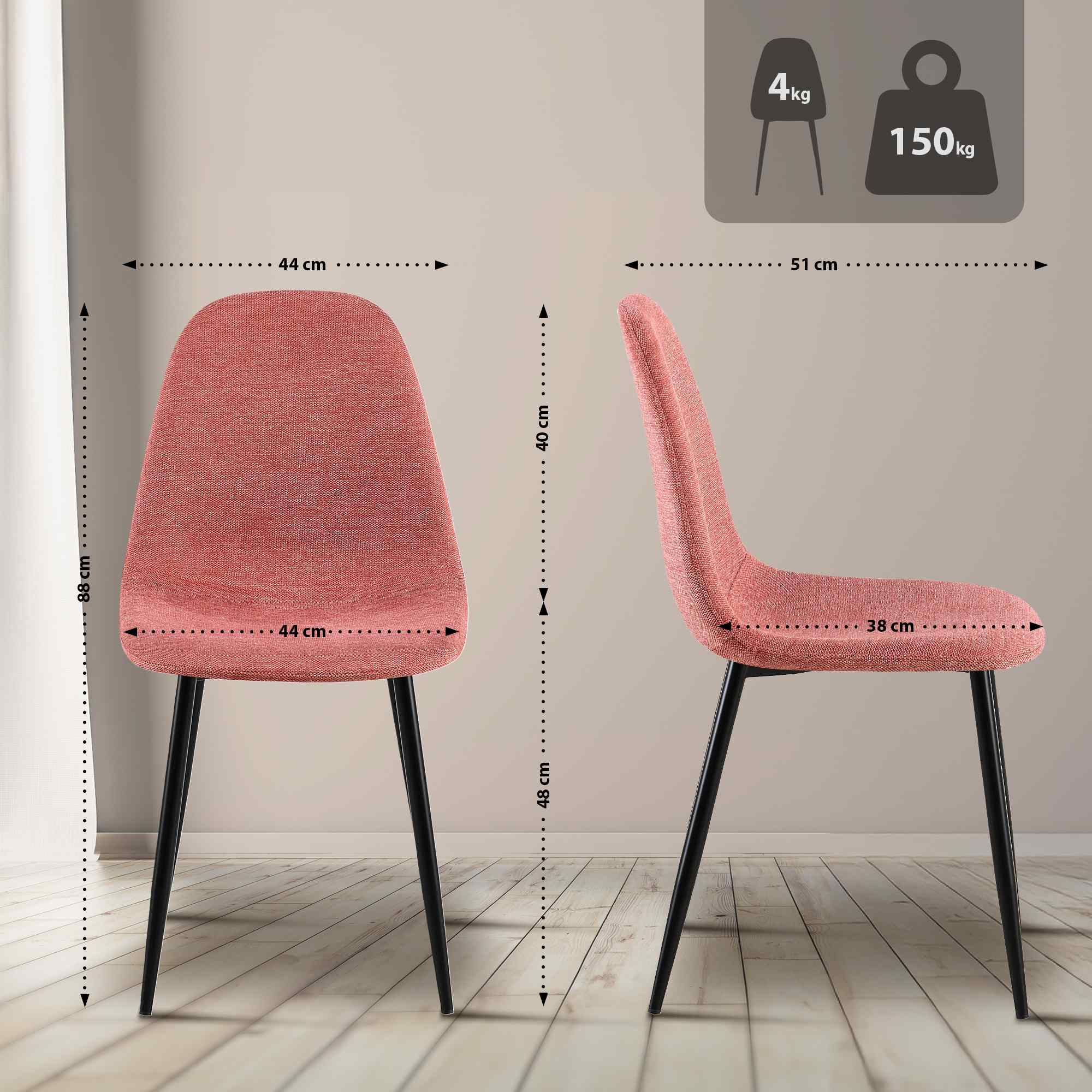 Set de 4 chaises de salle à manger Napier