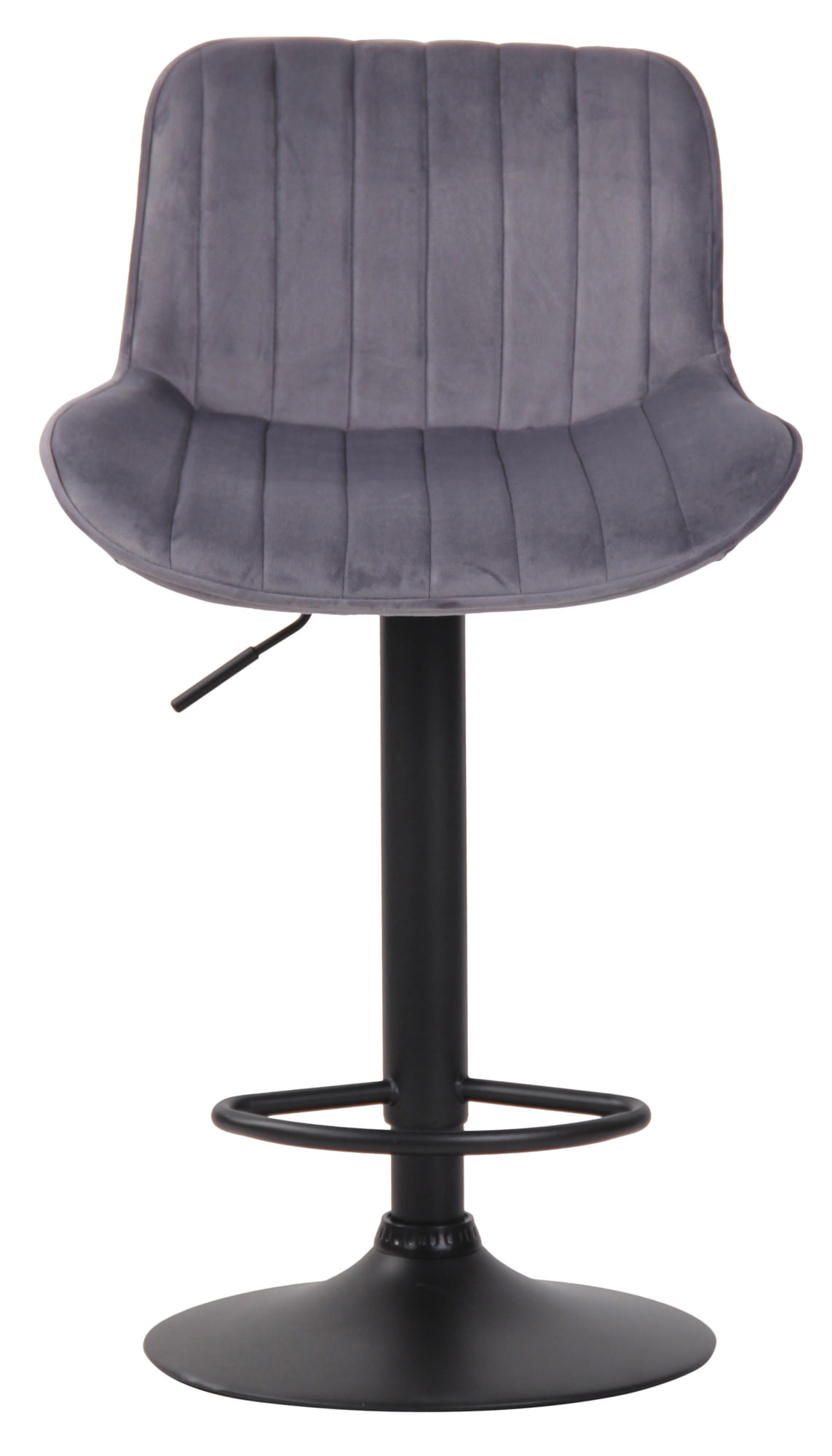 Tabouret de bar Lentini en Velours avec Piètement trompette en Métal