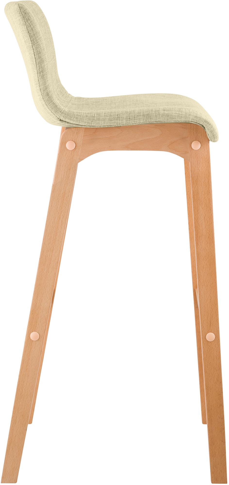 Tabouret de Bar Hover Tissu Piètement Quatre pieds Natura