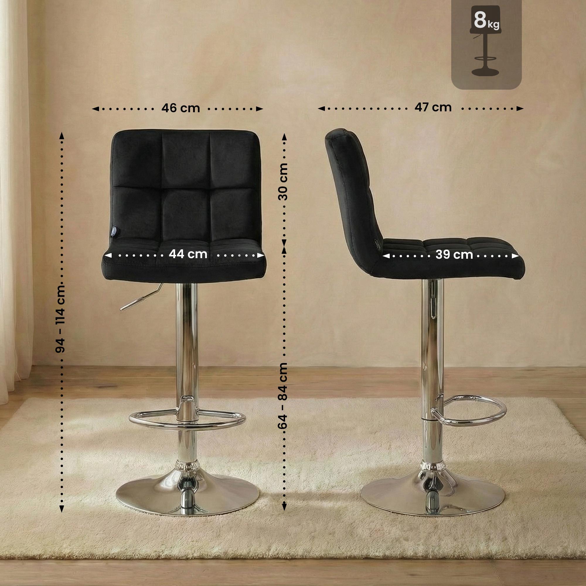 Tabouret de Bar Peru Velours