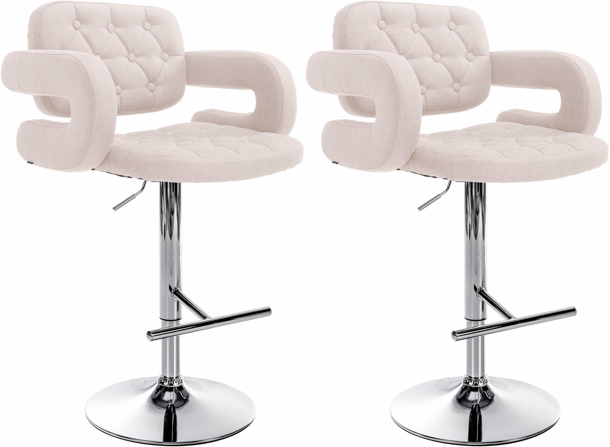 Lot de 2 tabourets de bar Dublin en tissu