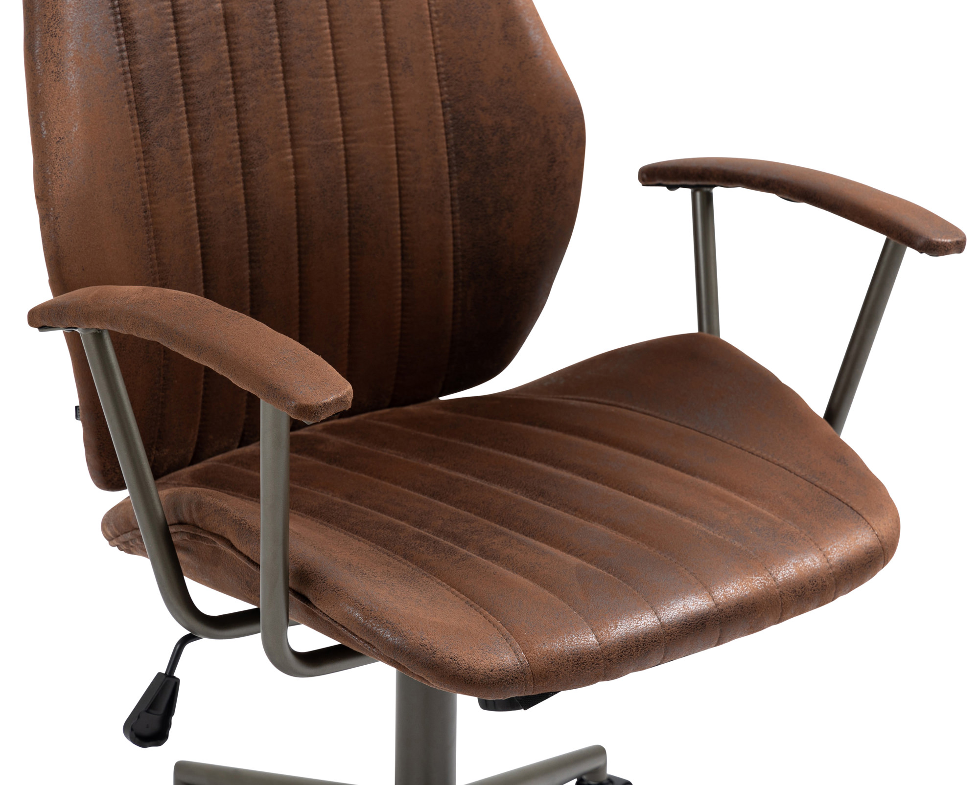 Fauteuil de bureau Retro Nampa en Similicuir ajustable et pivotant