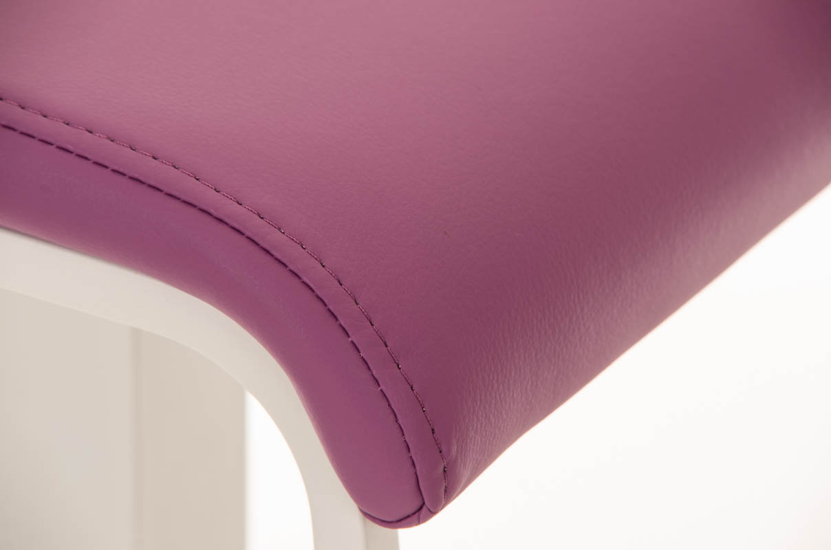 Tabouret de bar Lameng W78 en Similicuir pied en métal