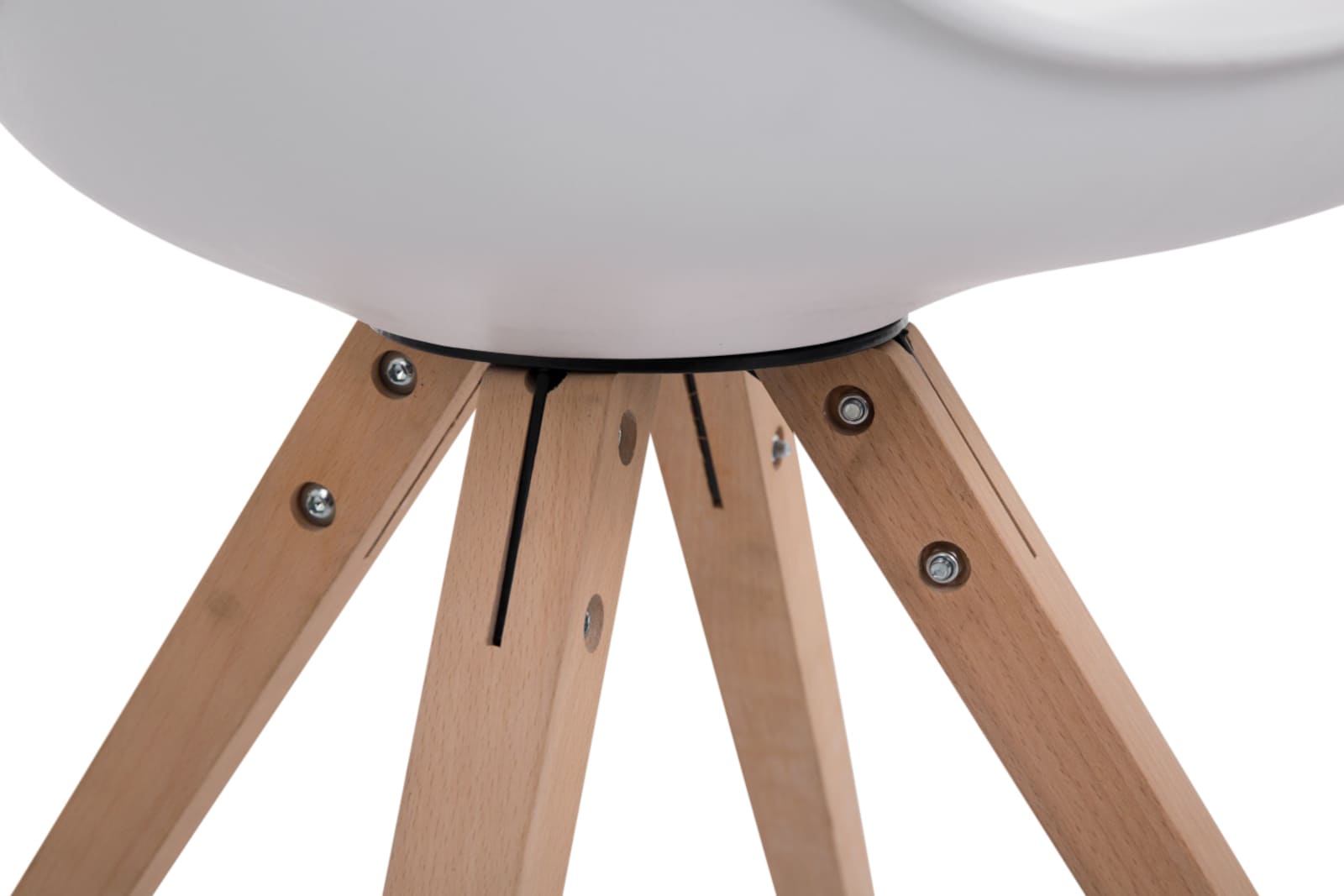 Lot de 4 Chaises de salle à manger Toulouse similicuir Pieds carrés bois