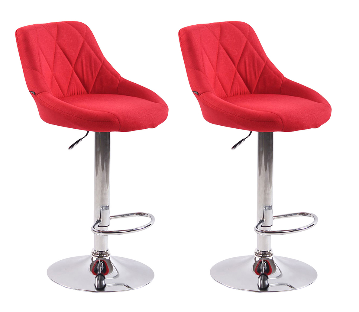 Lot de 2 tabourets de bar Lazio tissu