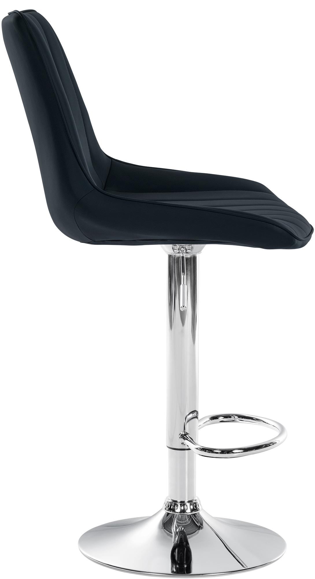 Tabouret de bar Toni en Similicuir Pied en Métal réglable pivotant