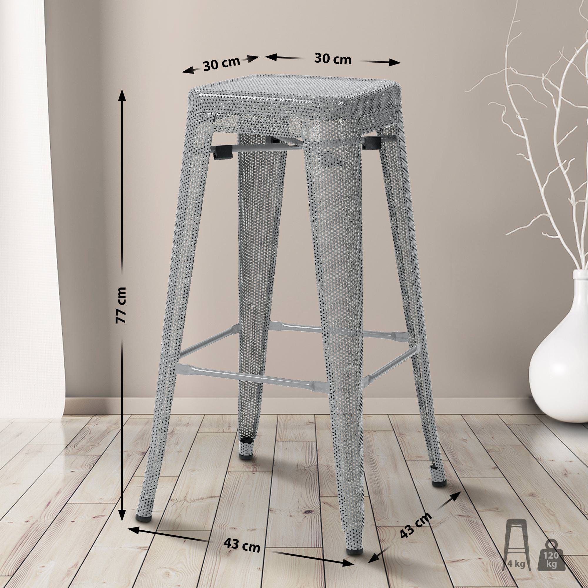 Lot de 4 tabourets de bar Fletcher